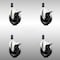Service Caster 5 Inch 316SS Soft Rubber Swivel 1-1/8 Inch Expanding Stem Caster Set Lock Brake SCC-SS316TTLEX20S514-SRS-118-4 - alternate 1